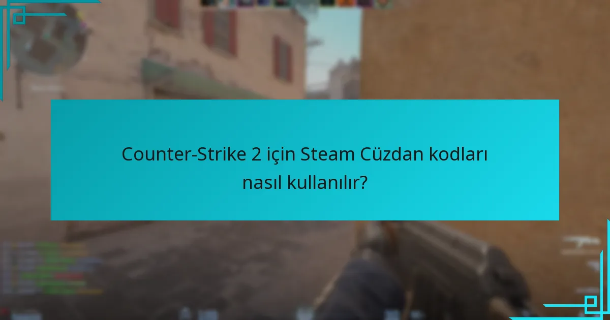 Counter-Strike 2 için Steam Cüzdan kodları nasıl kullanılır?