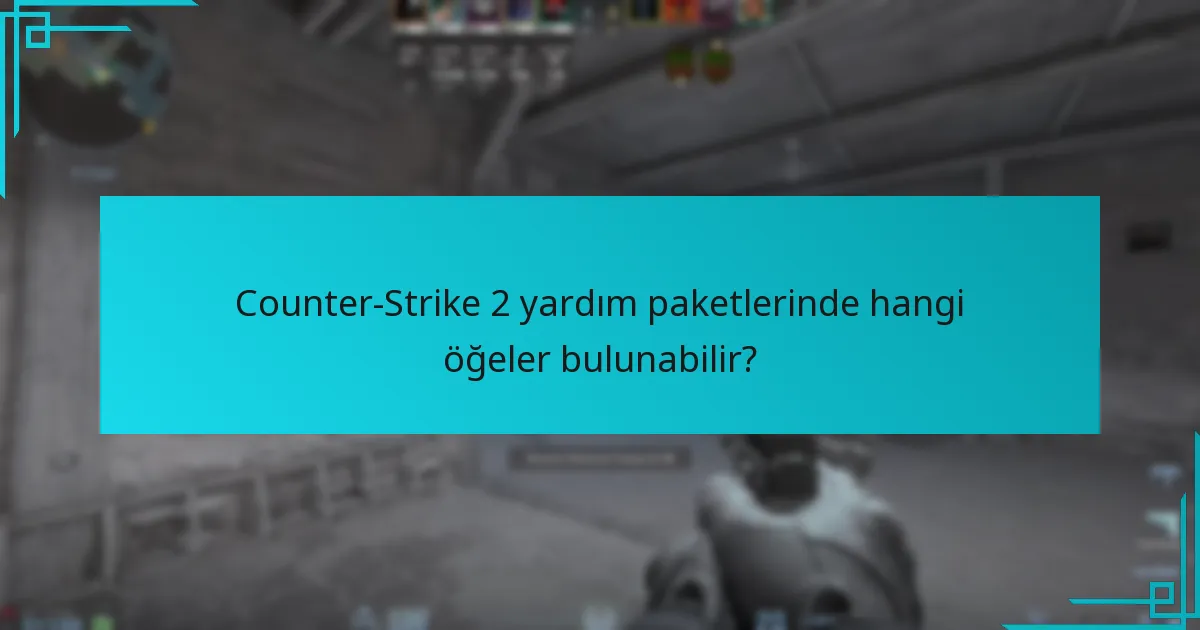 Counter-Strike 2 yardım paketlerinde hangi öğeler bulunabilir?