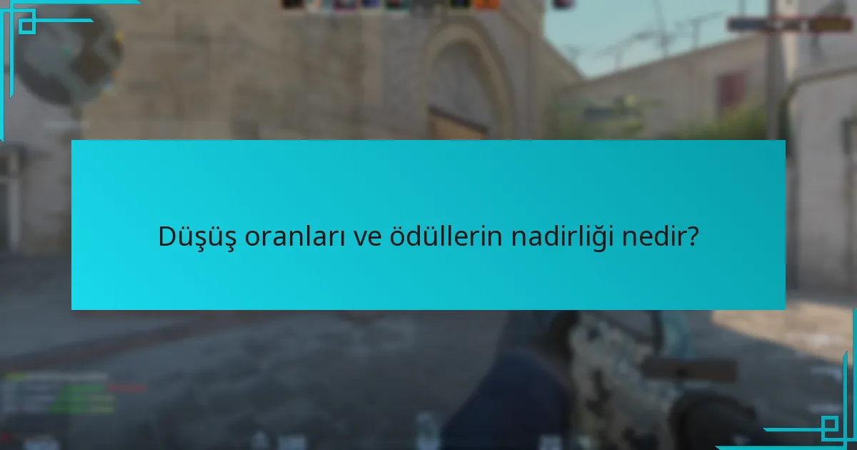 Düşüş oranları ve ödüllerin nadirliği nedir?