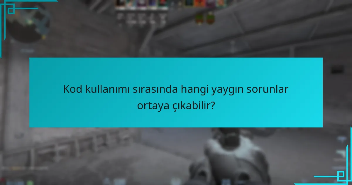 Kod kullanımı sırasında hangi yaygın sorunlar ortaya çıkabilir?