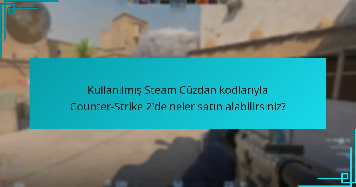 Kullanılmış Steam Cüzdan kodlarıyla Counter-Strike 2’de neler satın alabilirsiniz?