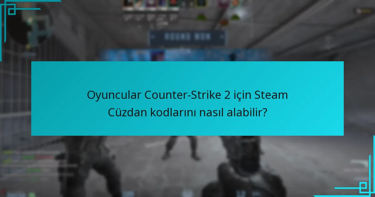 Oyuncular Counter-Strike 2 için Steam Cüzdan kodlarını nasıl alabilir?