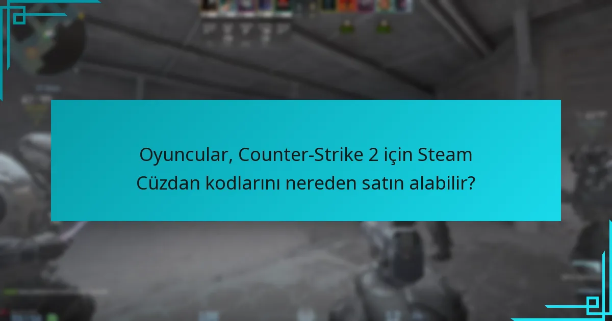 Oyuncular, Counter-Strike 2 için Steam Cüzdan kodlarını nereden satın alabilir?