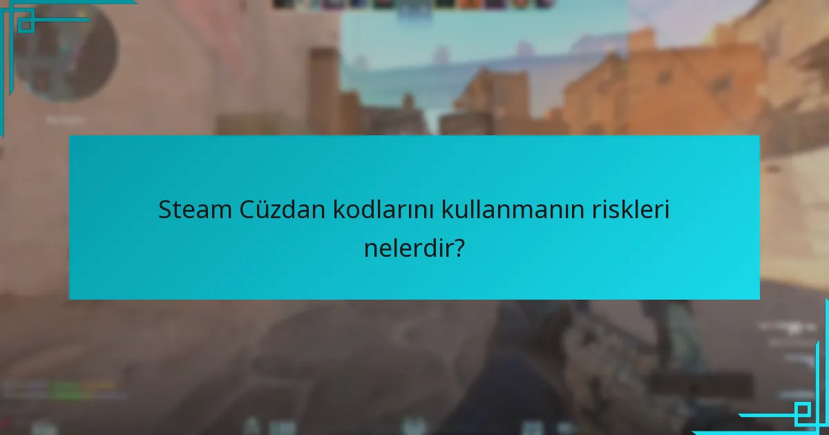 Steam Cüzdan kodlarını kullanmanın riskleri nelerdir?